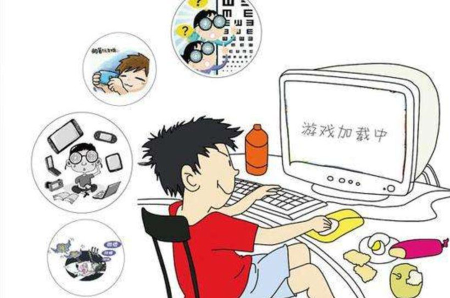 孩子不吃不喝沉迷游戲